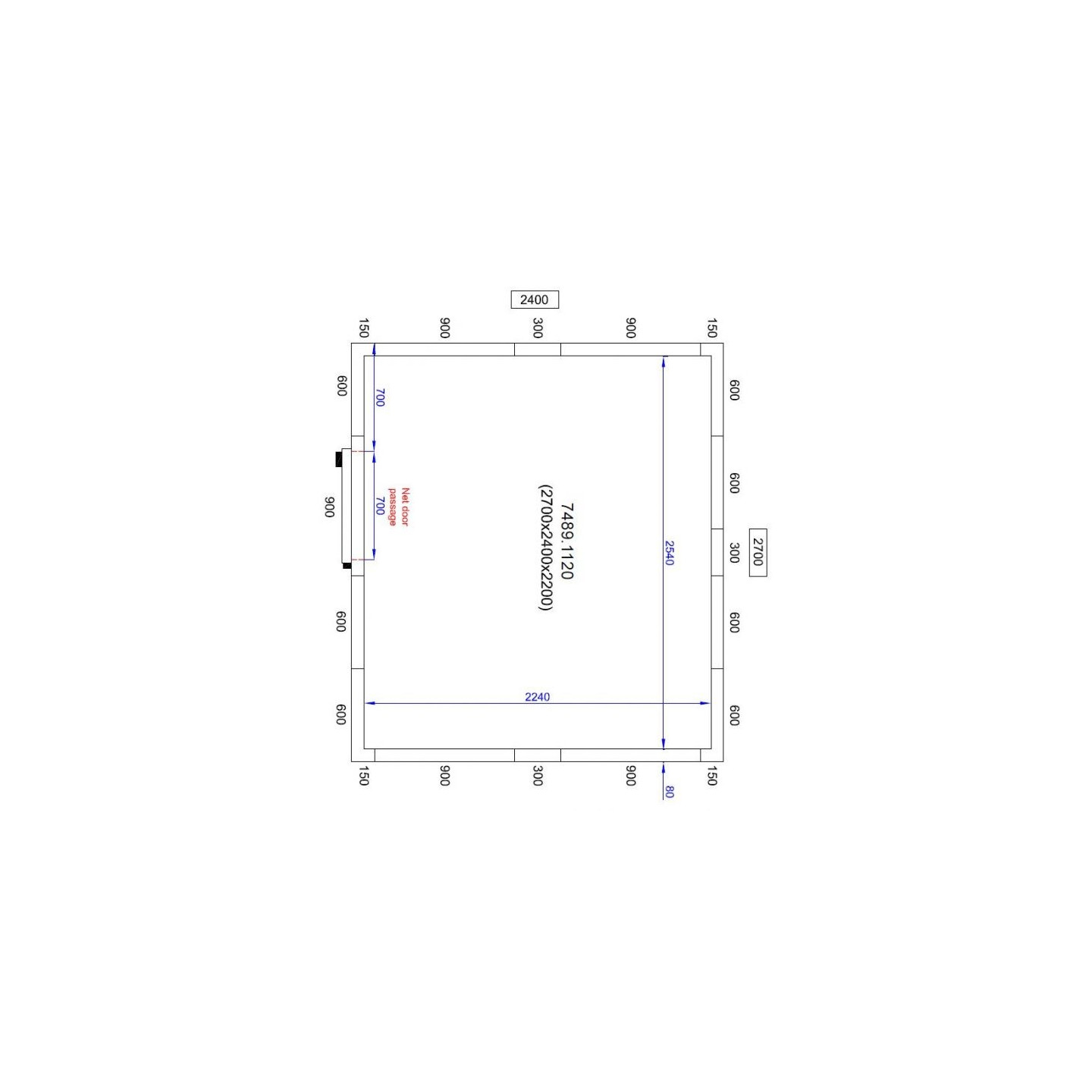 Chambre froide négative H2200 P2400 Combisteel-mondialchr.com