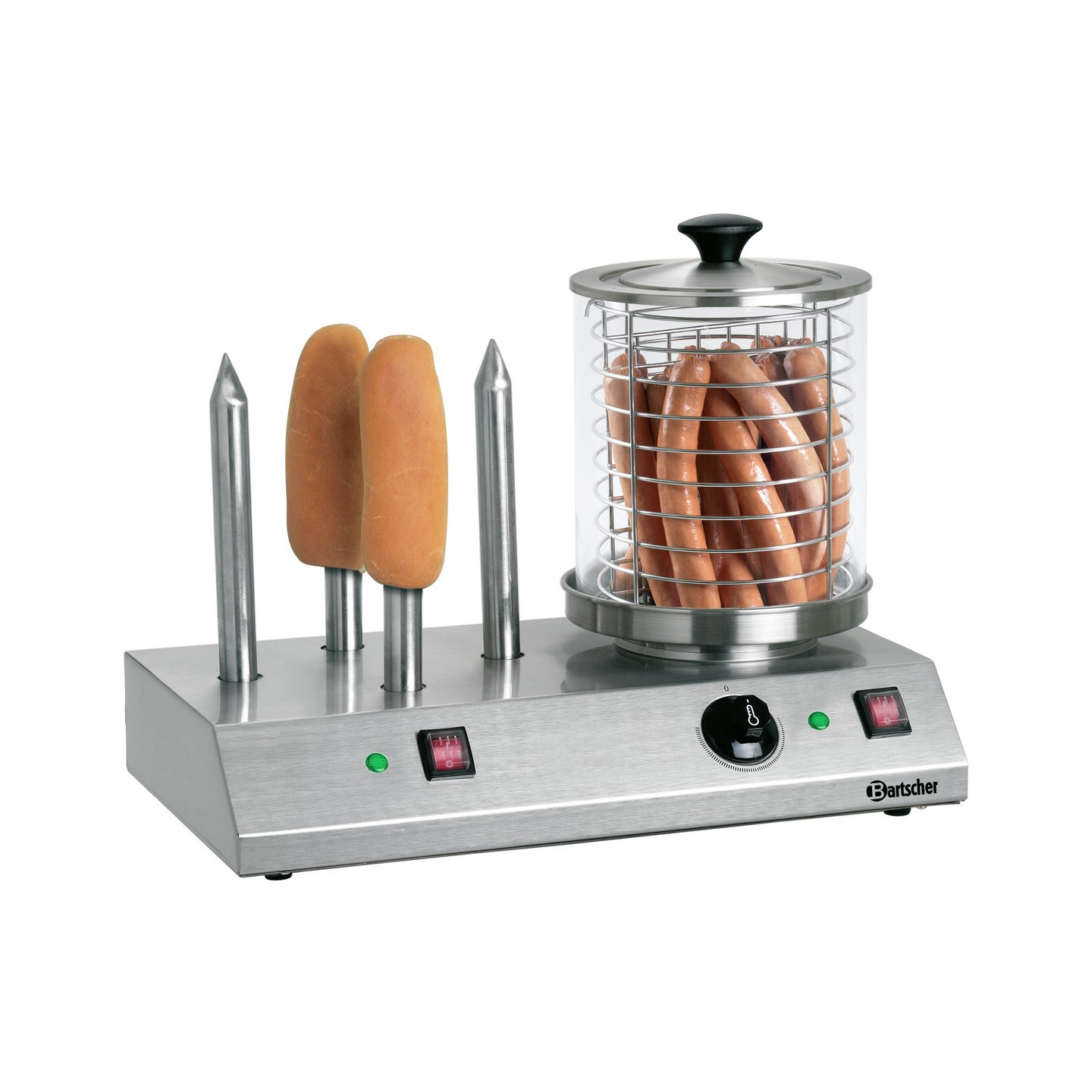 Appareil à hot-dog électrique 4 Toasts BARTSCHER A120408-mondialchr.com
