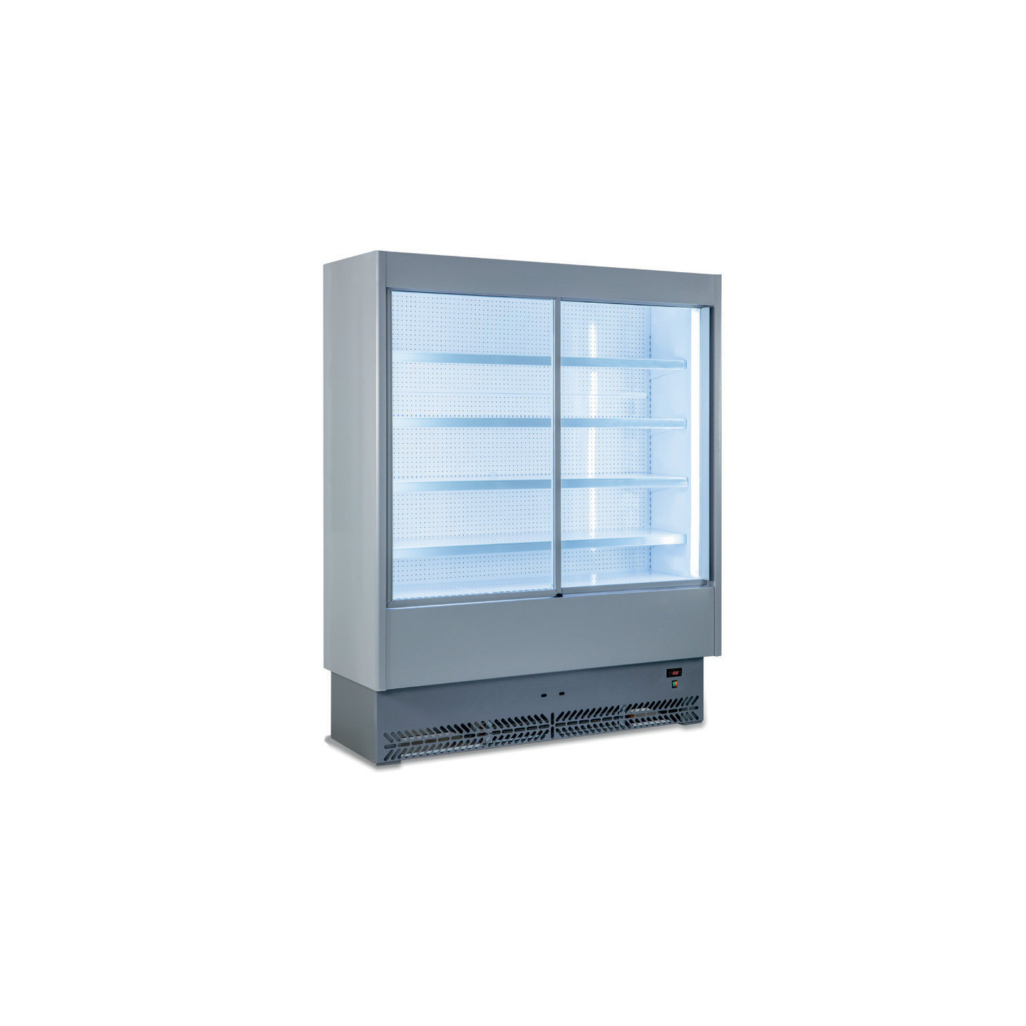 Vitrine Murale INOX 1595mm P.650 Avec Portes Coulissantes - VULCANO