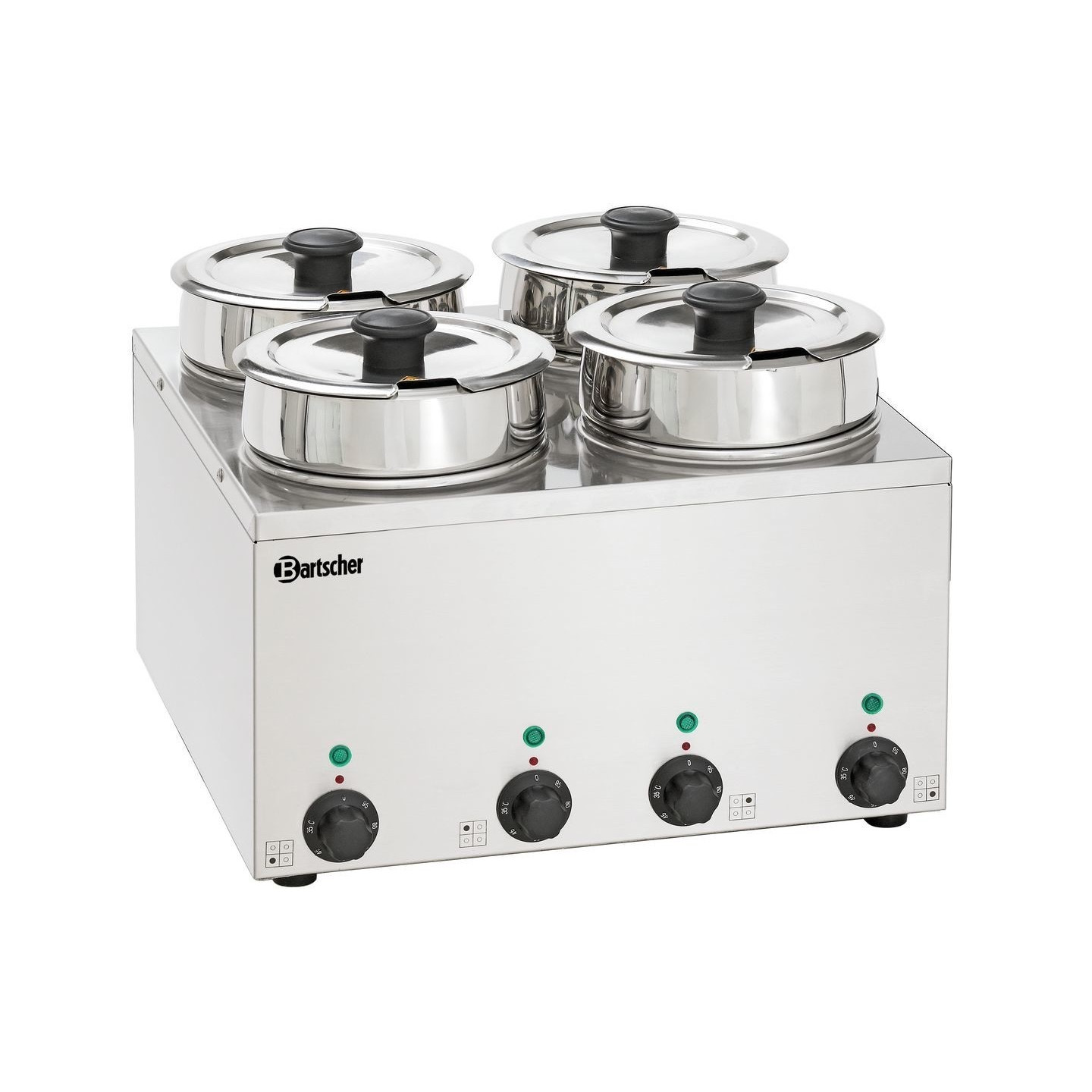 Bain Marie Hotpot 4x pot 3 5L Bartscher 608035-mondialchr.com