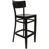 Chaise haute de restaurant Bastia wengé Valero-mondialchr.com