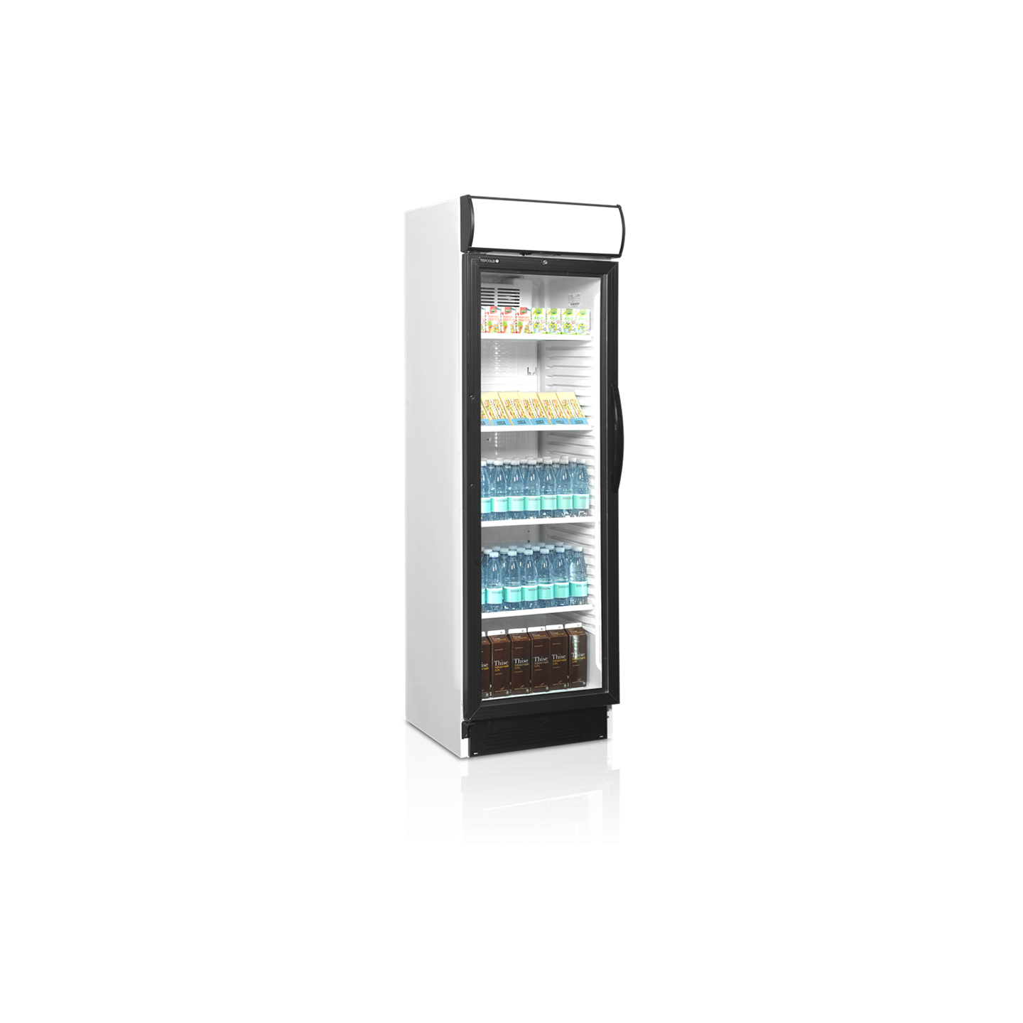 Réfrigérateur à boissons, charnières côté gauche CEV425CP 2 LED L/H  43882 TEFCOLD-mondialchr.com