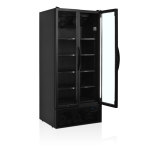 Vitrine réfrigérée noire FS890H BLACK 2 portes 34753 TEFCOLD-mondialchr.com