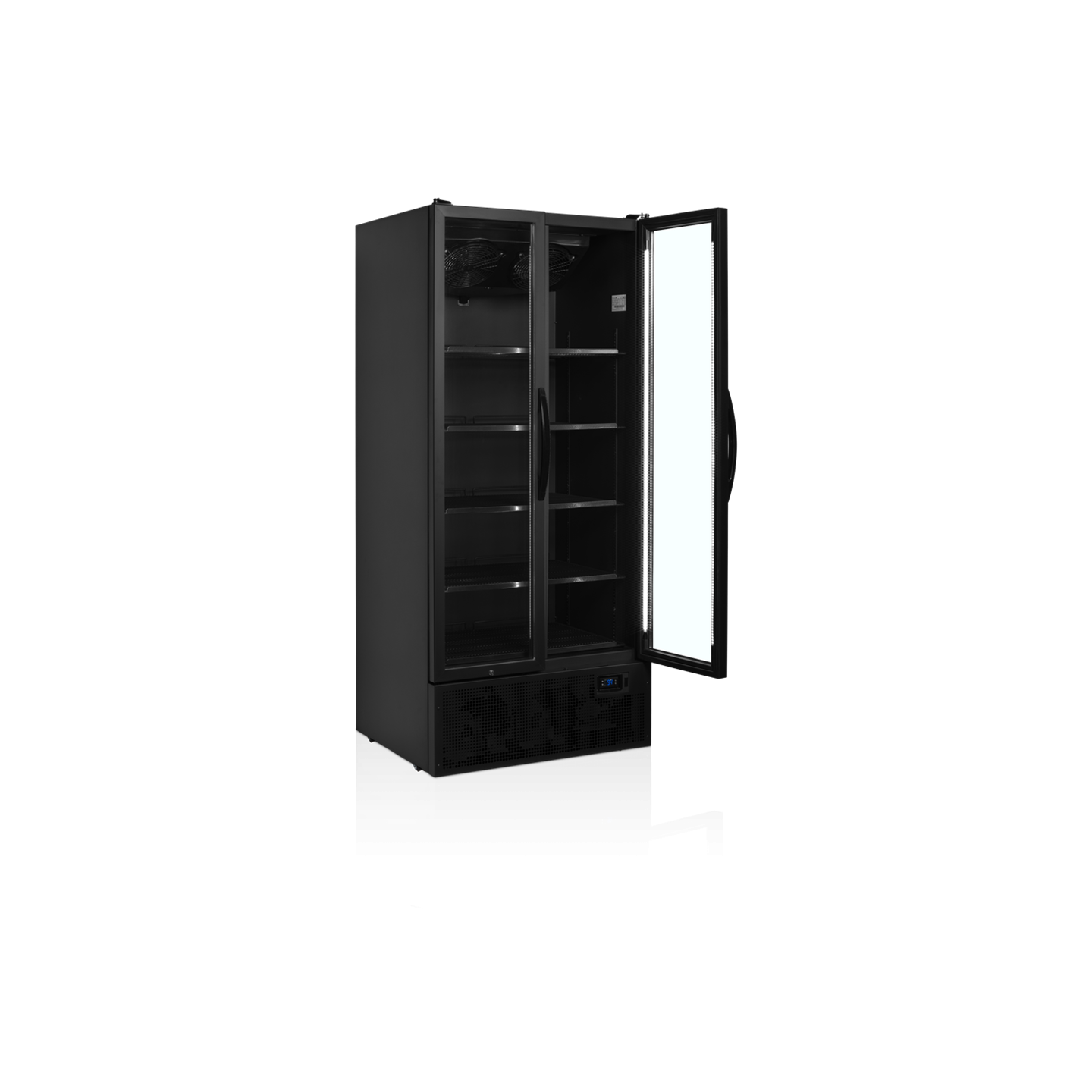 Vitrine réfrigérée noire FS890H BLACK 2 portes 34753 TEFCOLD-mondialchr.com