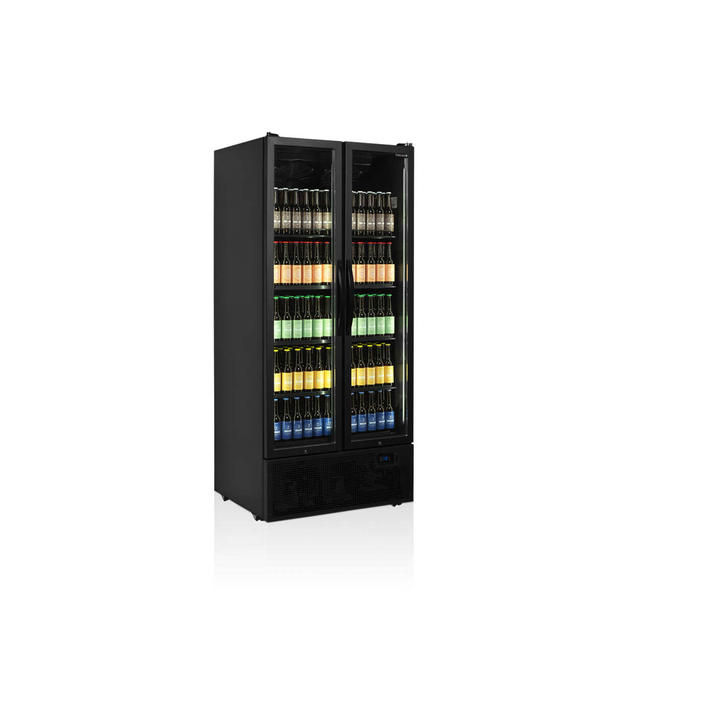 Vitrine réfrigérée noire FS890H BLACK 2 portes 34753 TEFCOLD-mondialchr.com