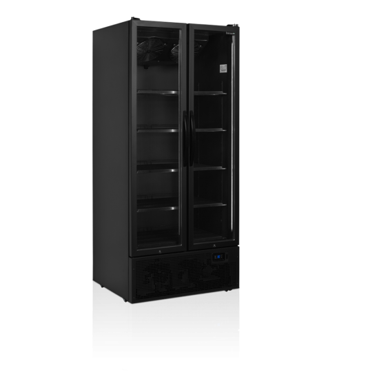 Vitrine réfrigérée noire FS890H BLACK 2 portes 34753 TEFCOLD-mondialchr.com