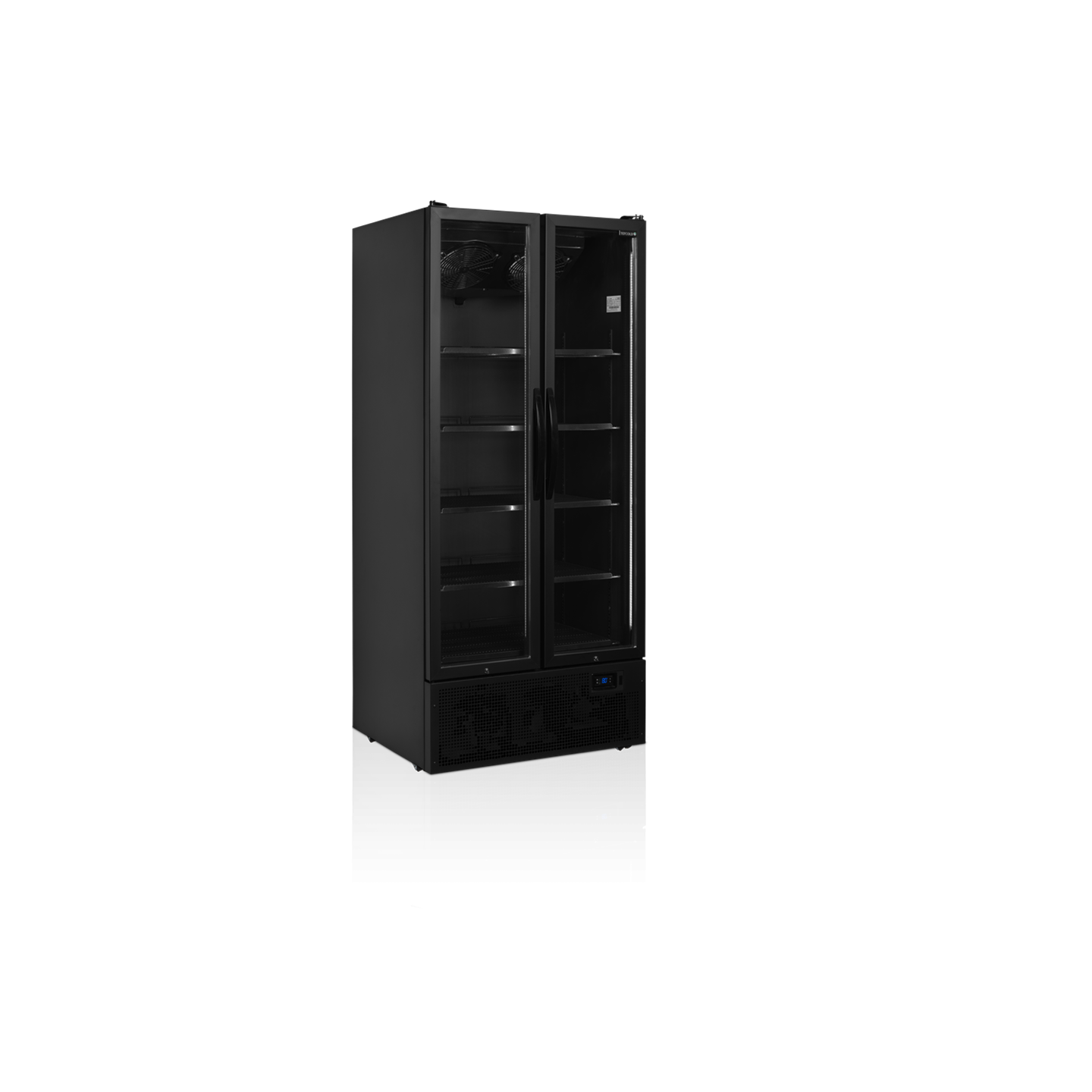 Vitrine réfrigérée noire FS890H BLACK 2 portes 34753 TEFCOLD-mondialchr.com