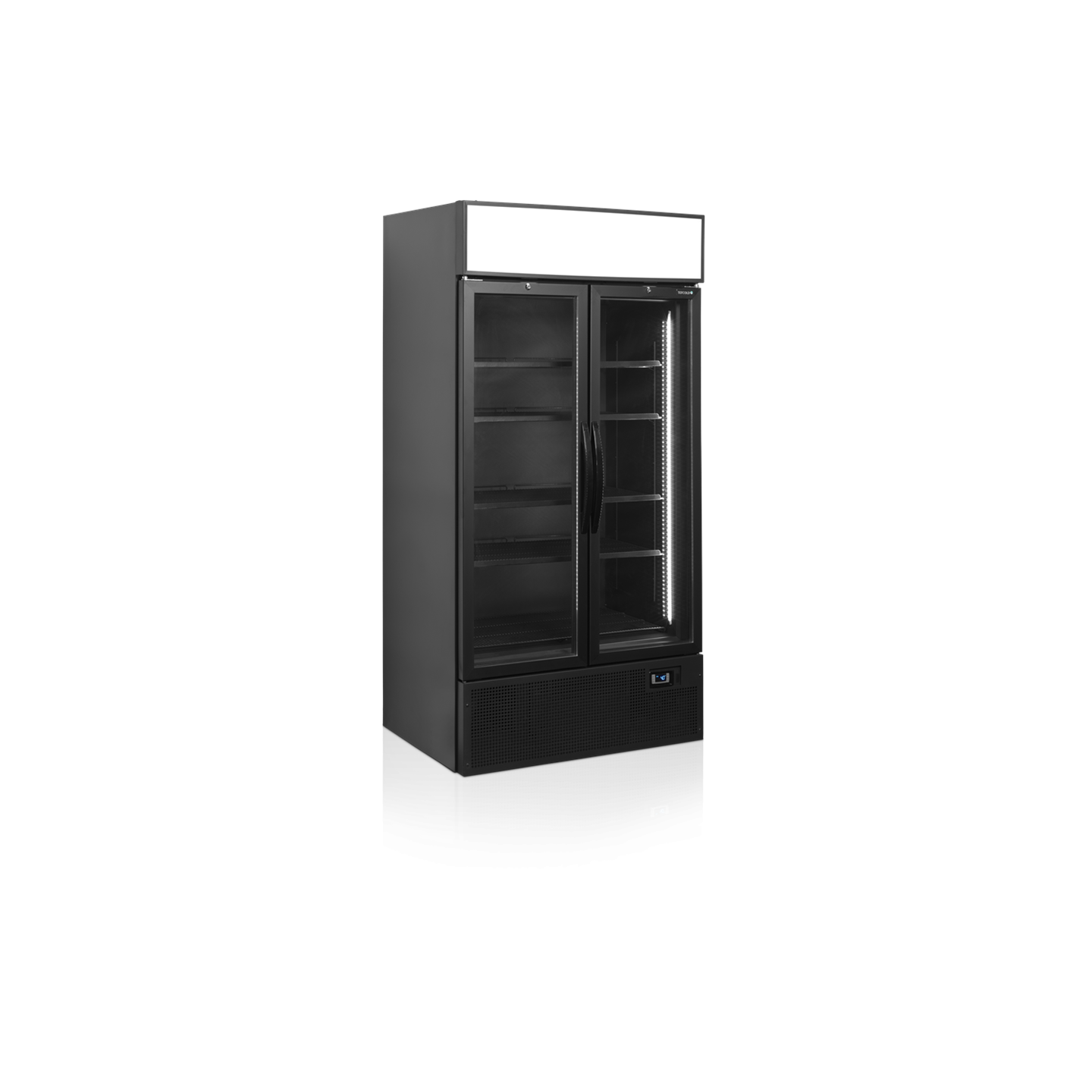 Vitrine réfrigérée noire FSC1000H BLACK  2 portes 34754 TEFCOLD-mondialchr.com