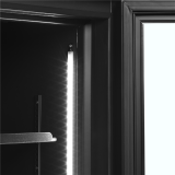 Vitrine réfrigérée noire FSC1200H BLACK 2 portes 34756 TEFCOLD-mondialchr.com