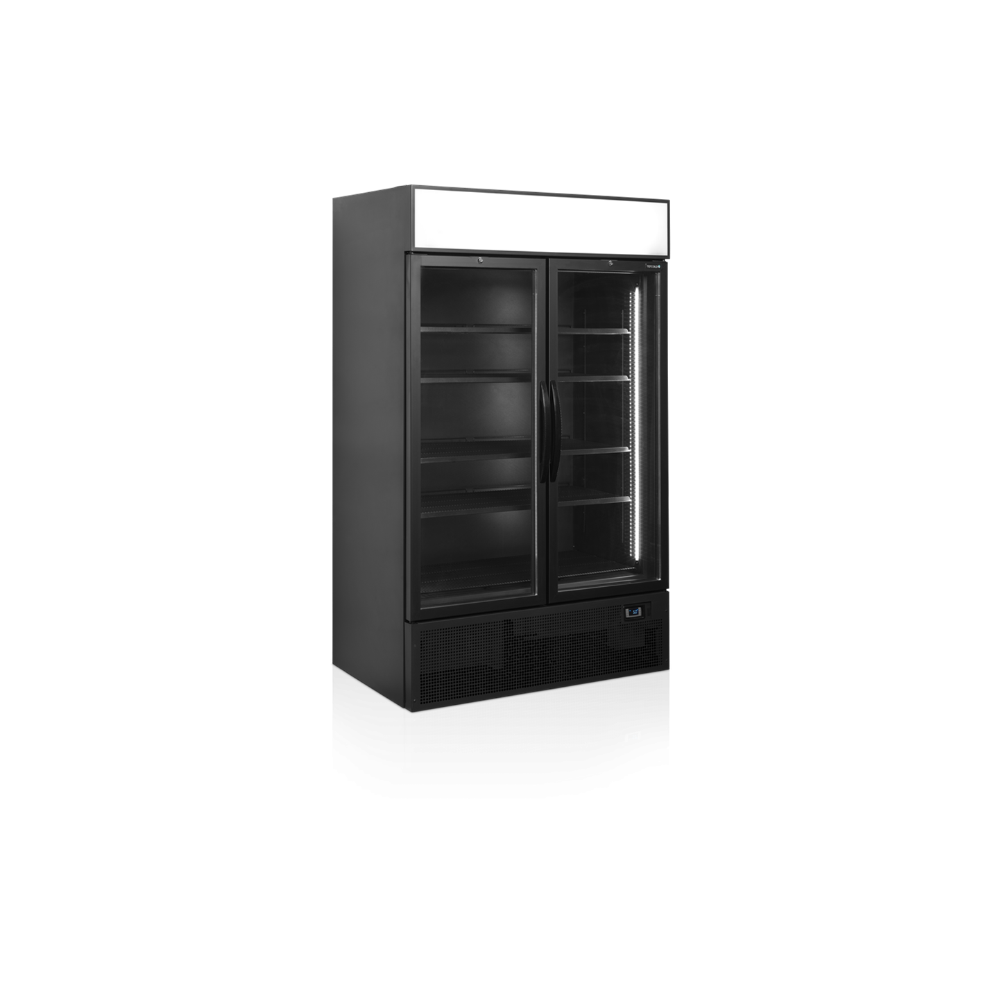 Vitrine réfrigérée noire FSC1200H BLACK 2 portes 34756 TEFCOLD-mondialchr.com