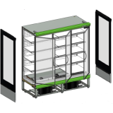 Vitrine réfrigérée pour supermarché à froid positif 2600mm Profondeur 920mm EXTRA2500CD TEFCOLD-mondialchr.com