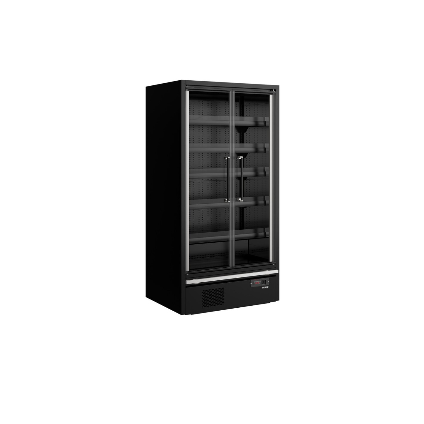 Vitrine réfrigérée pour supermarché à froid positif 1018mm Profondeur 740mm Galaxy GP10FGD Black TEFCOLD-mondialchr.com