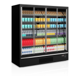 Vitrine réfrigérée pour supermarché à froid positif 1955mm Profondeur 740mm Galaxy  GP20FGD Black TEFCOLD-mondialchr.com
