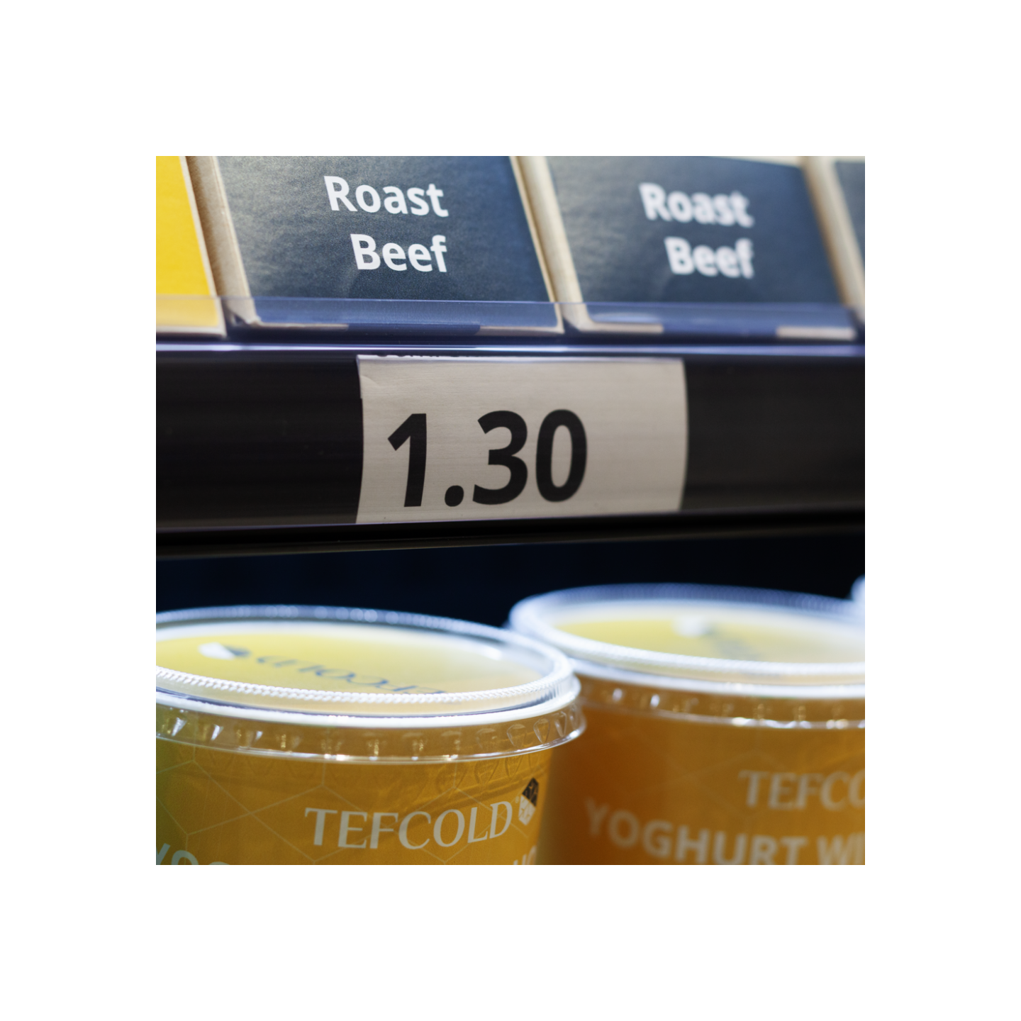 Vitrine réfrigérée pour supermarché à froid positif 1310mm Profondeur 740mm PC1250B TEFCOLD-mondialchr.com