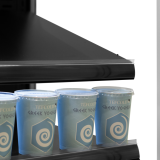 Vitrine réfrigérée pour supermarché à froid positif 1310mm Profondeur 740mm PC1250B TEFCOLD-mondialchr.com