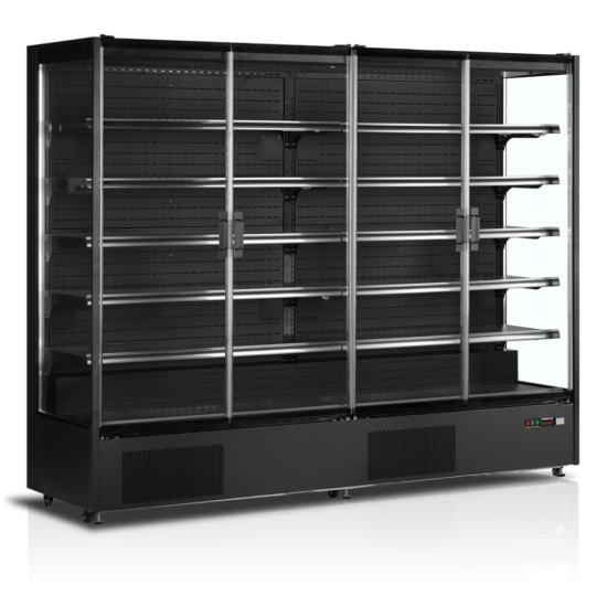 Vitrine réfrigérée pour supermarché à froid positif 2560mm Profondeur 740mm PC2500B TEFCOLD-mondialchr.com