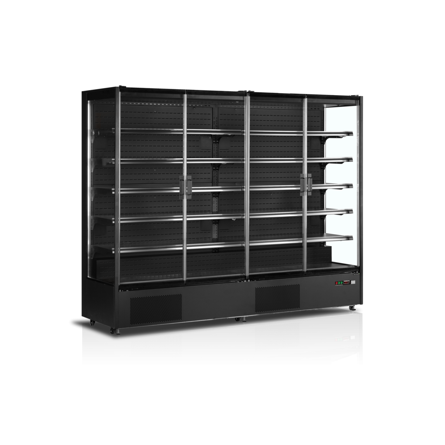 Vitrine réfrigérée pour supermarché à froid positif 2560mm Profondeur 740mm PC2500B TEFCOLD-mondialchr.com