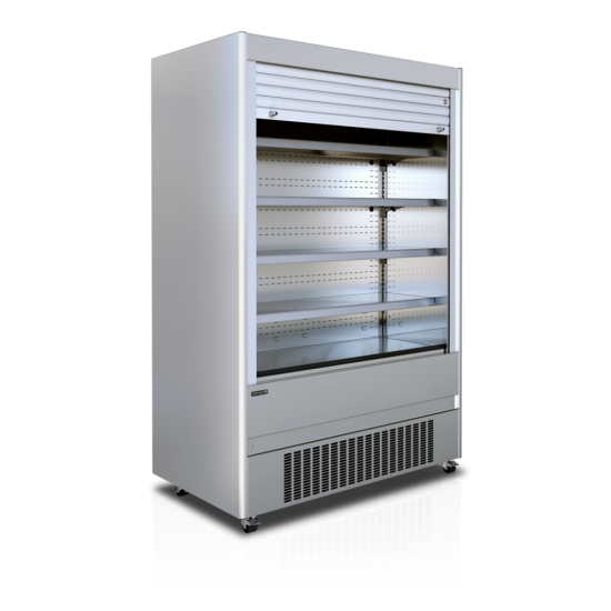 Vitrine réfrigérée inox  868mm Profondeur 740mm  MCX90M TEFCOLD-mondialchr.com