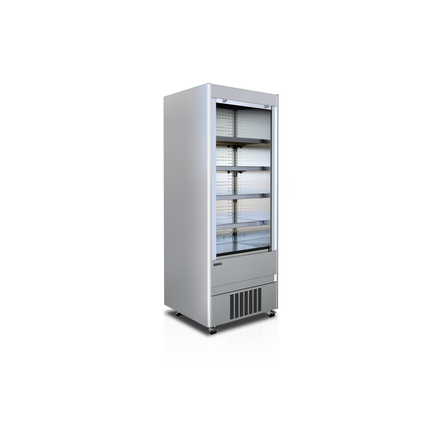 Vitrine réfrigérée inox  868mm Profondeur 740mm  MCX90M TEFCOLD-mondialchr.com
