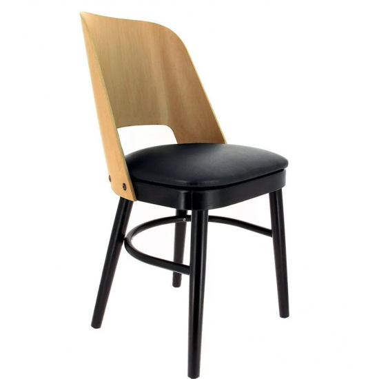 Chaise d'intérieur en bois Colisée bicolore Valero-mondialchr.com