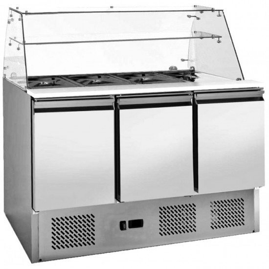 Saladette refrigeree avec pare-haleine droit 3 portes S903SQ L2G -mondialchr.com