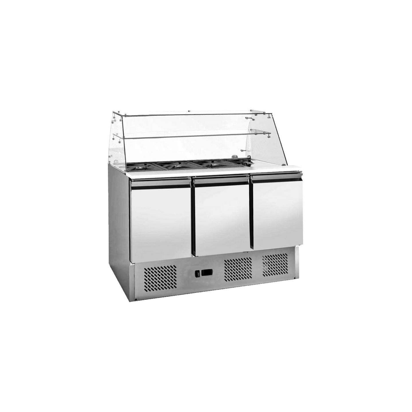 Saladette refrigeree avec pare-haleine droit 3 portes S903SQ L2G -mondialchr.com