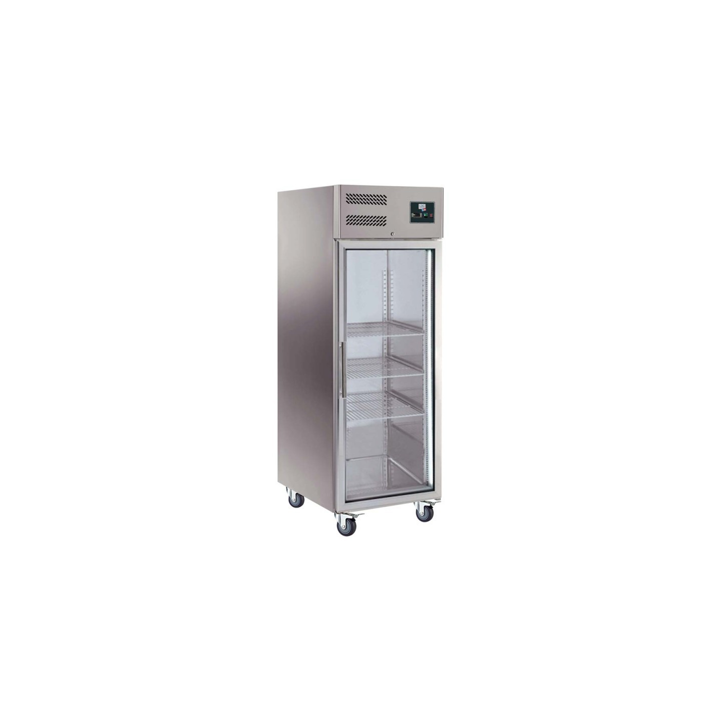 Armoire refrigeree inox 1 PORTE VITREE GN650BTG L2G-mondialchr.com