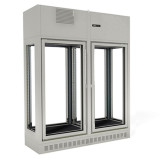 Cave de maturation de viande exterieur alu 2 portes et cotes vitres DMAT25 L2G-mondialchr.com