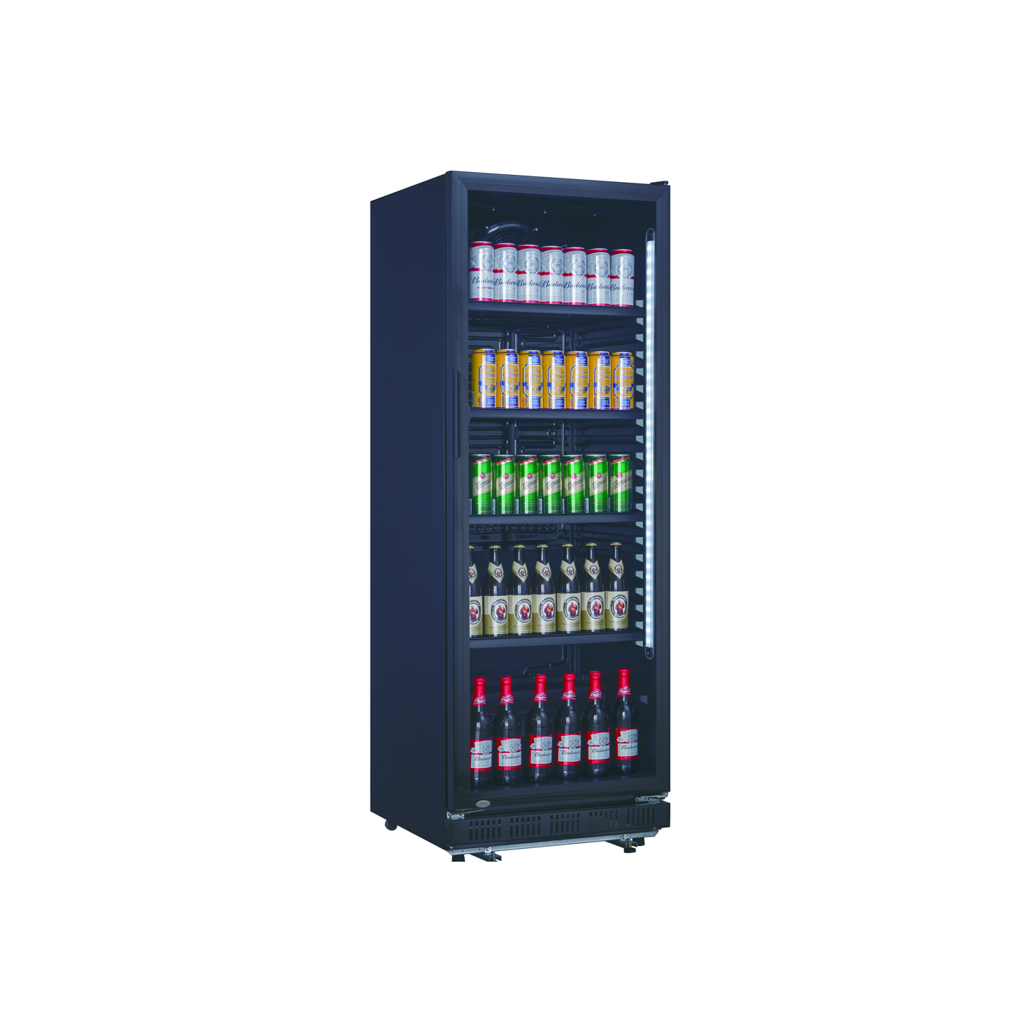 Vitrine a boisson refrigeration assistee noire 360L 1 porte vitrée  RJ-360 L2G-mondialchr.com