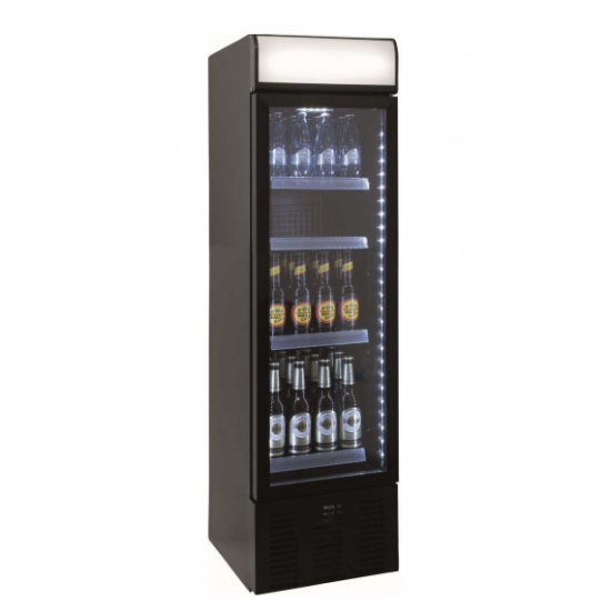 Vitrine a boissons etroite r600a 1 porte battante vitree 4 etageres L2G-mondialchr.com
