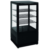 Vitrine refrigeree type patisserie 68L couleur noire N-CS70 L2G-mondialchr.com