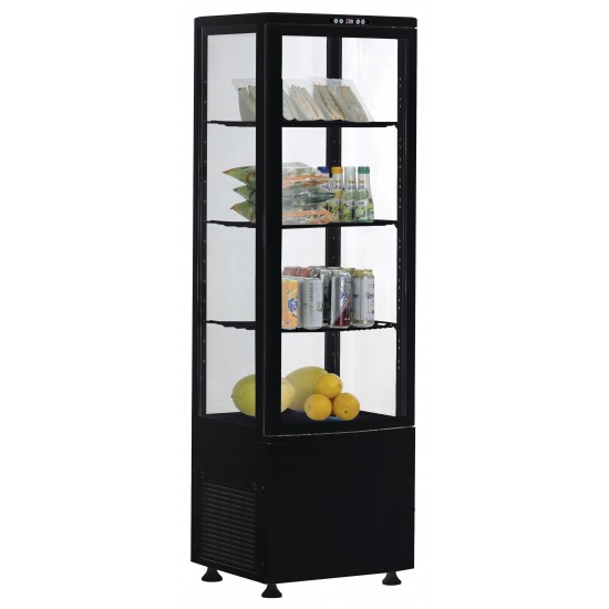 Vitrine refrigeree type patisserie 235L couleur noire N-SVEN L2G-mondialchr.com