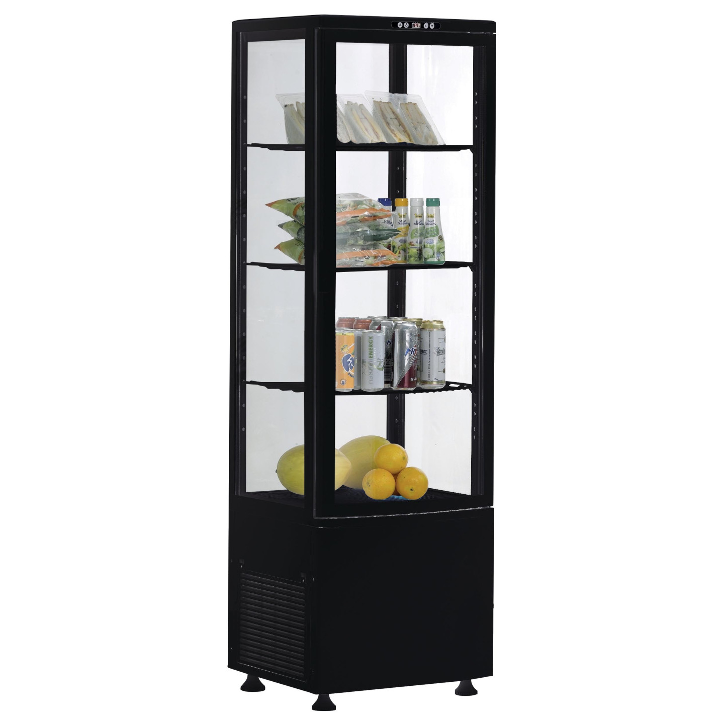 Vitrine refrigeree type patisserie 235L couleur noire N-SVEN L2G-mondialchr.com