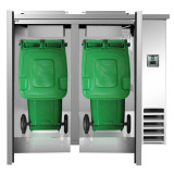 Cellule a dechets refrigeeree  interieur/exterieur en inox  2 Porte  CDR-2 L2G-mondialchr.com