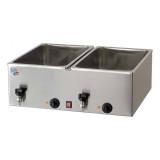 Bain-marie 2×GN1/1 avec robinet de vidange BM216R L2G-mondialchr.com