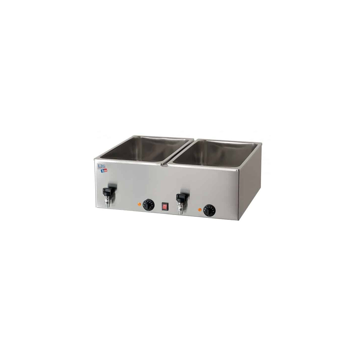 Bain-marie 2×GN1/1 avec robinet de vidange BM216R L2G-mondialchr.com