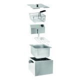 Friteuse de table sans robinet de vidange 1 cuve 8 L 172-20501 L2G-mondialchr.com