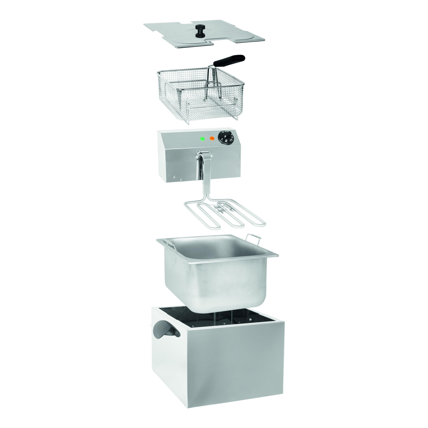 Friteuse de table sans robinet de vidange 1 cuve 8 L 172-20501 L2G-mondialchr.com