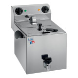 Friteuse avec robinet de vidange 1 cuve 8 L FE8R L2G-mondialchr.com
