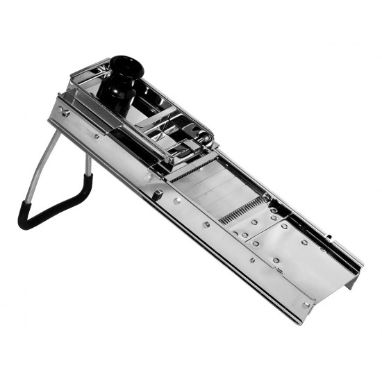 Mandoline inox comprenant un poussoir et 3 blocs 222652 L2G-mondialchr.com