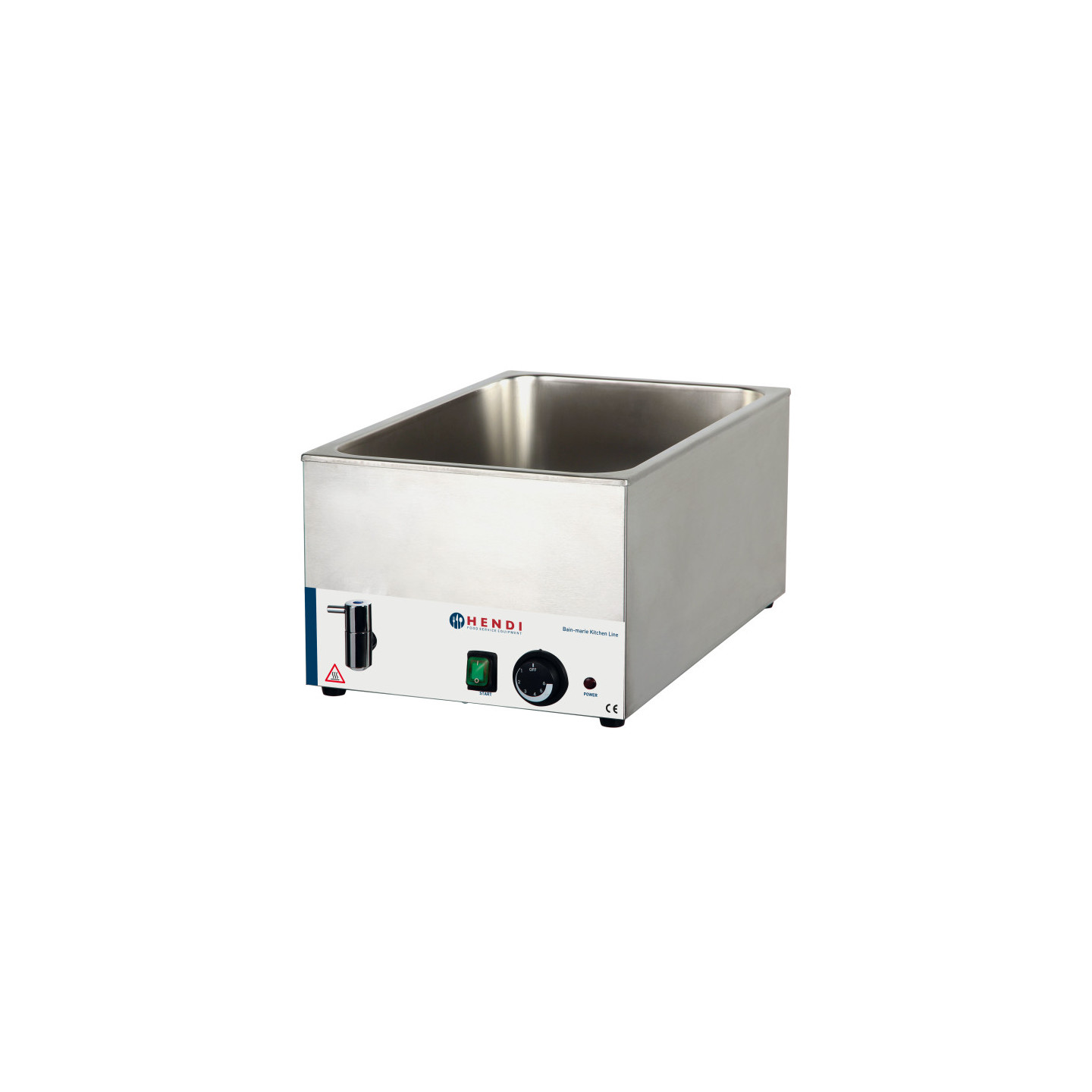 BAIN-MARIE GN 1/1 AVEC ROBINET DE VIDANGE HENDI