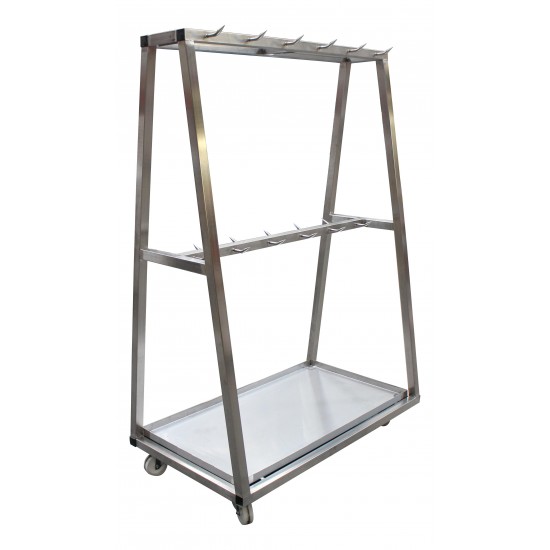 Chariot detaillage inox 304 22 dents 2 niveaux de barre 430601 L2G-mondialchr.com