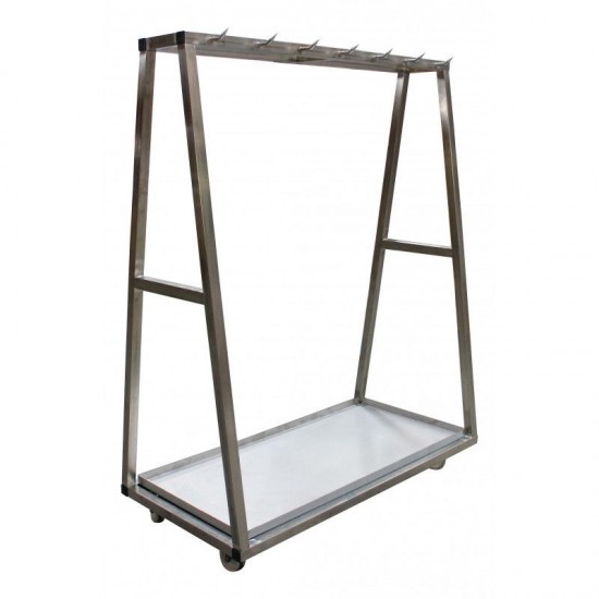 Chariot a carcasses inox 304 1 niveau de barre 17 dents 430503 L2G-mondialchr.com