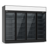 Vitrine refrigeree murale 4 Portes NOIR 2508mm 7455.2417 Combisteel-mondialchr.com