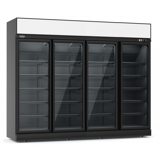 Vitrine refrigeree murale 4 Portes NOIR 2508mm 7455.2417 Combisteel-mondialchr.com
