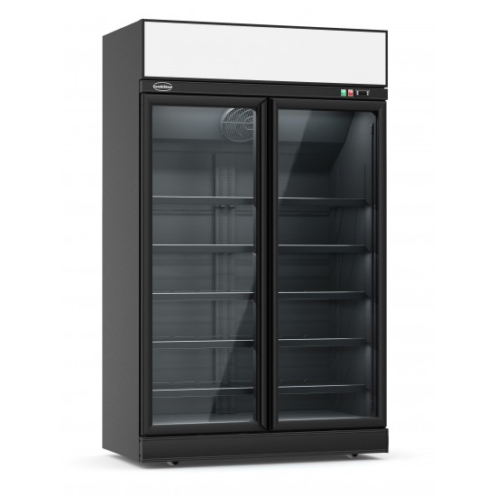 Vitrine refrigeree murale  2 Portes NOIR  1253mm 7455.2425 Combisteel-mondialchr.com