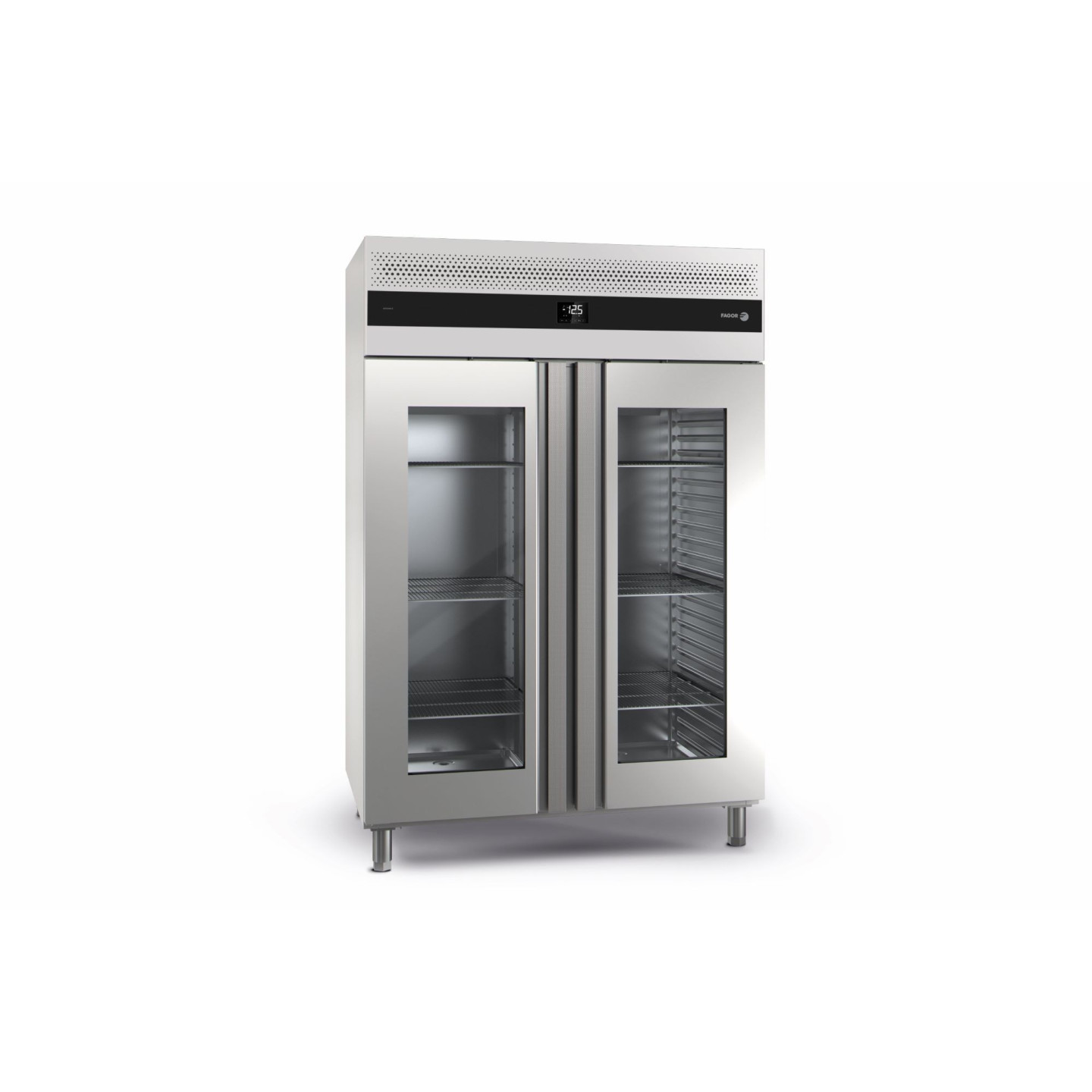 Armoire refrigeree positive ADVANCE Gastronom 2 compartiments et 2 portes vitrées 1332L AUP-22G GD LC BC Fagor Professional-mond