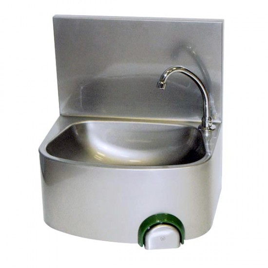 Lave-mains inox 304 cuve semi-circulaire avec dosseret monobloc plie IP0029 L2G-mondialchr.com