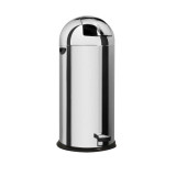 Poubelle obus inox avec pedale CPP52SS L2G-mondialchr.com
