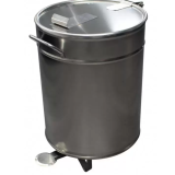 Bacs a dechets 95L inox roulant 90 050 0670 L2G-mondialchr.com